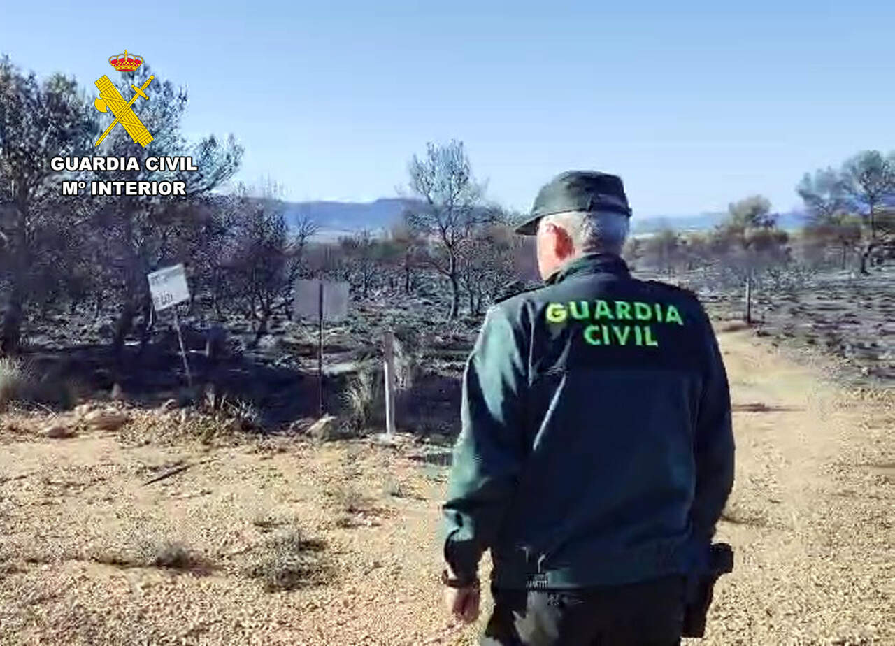 La Guardia Civil investiga al presunto responsable del incendio en Sierra Espuña