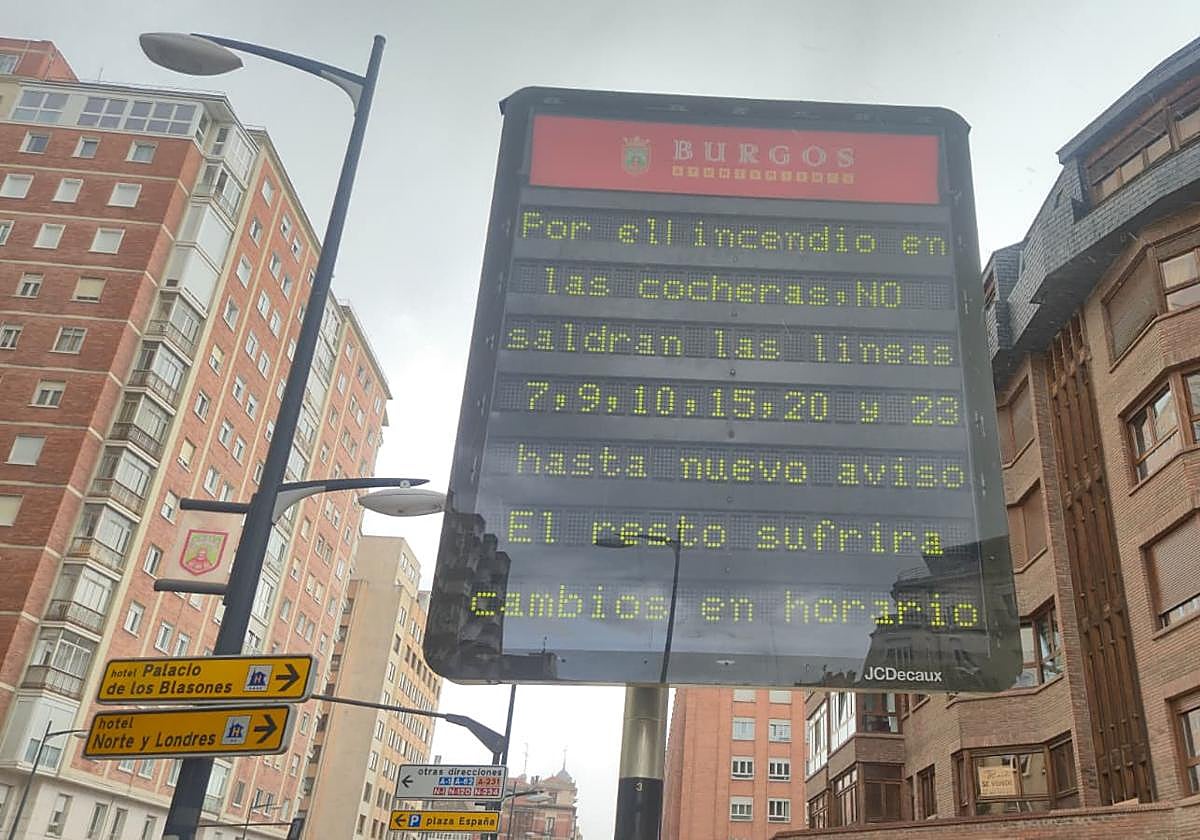 23.800 viajeros de Burgos, afectados por la suspensión o modificación de las líneas de autobuses tras el incendio