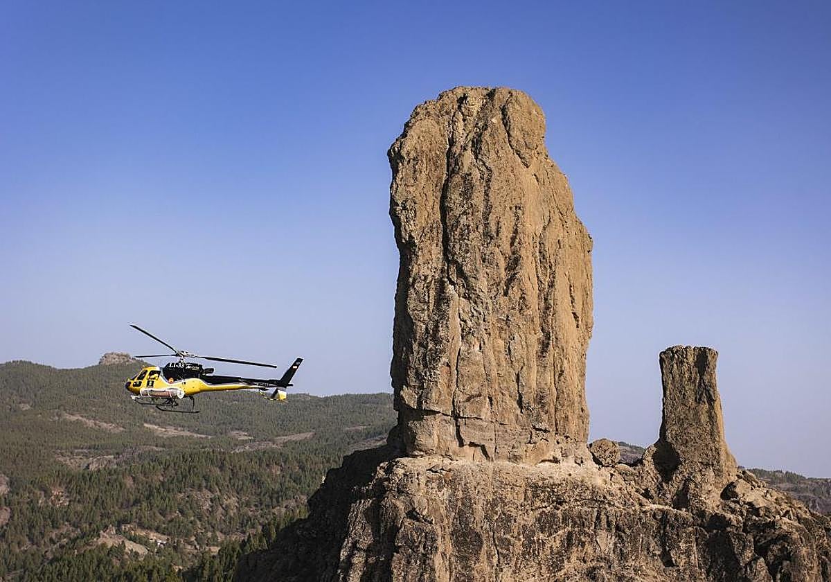 Una senderista de 74 años, rescatada tras sufrir una caída en el acceso al Roque Nublo