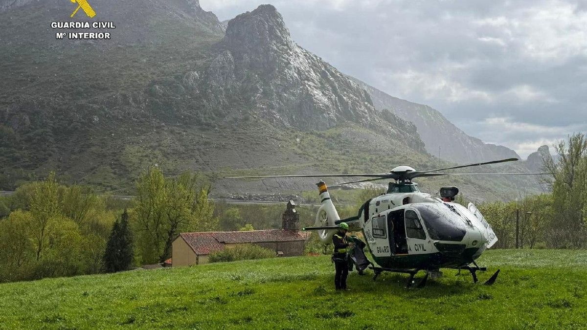 Rescate en Caldas de Luna: Guardia Civil evacua a montañera herida tras desprendimiento de roca