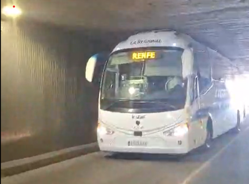 Atascado en el túnel de la avenida de Santander