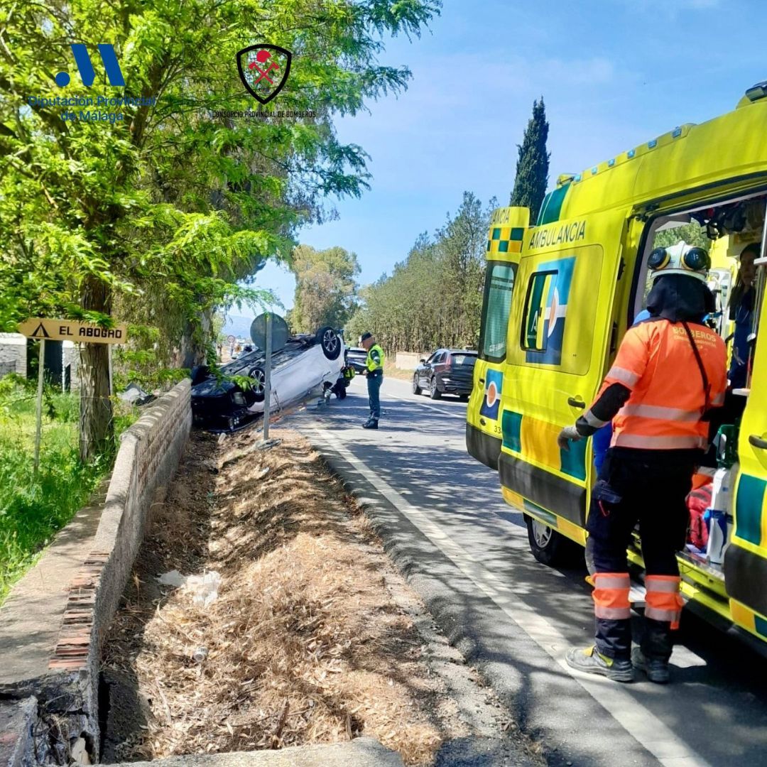 Cuatro heridos en un accidente con dos coches implicados en la A-367 en Ronda