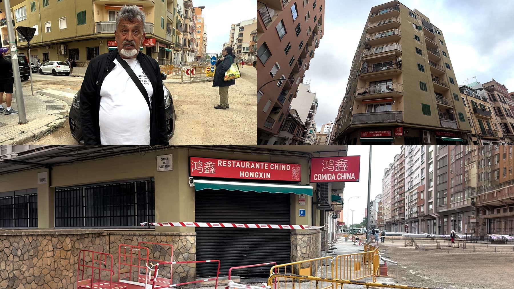 Desalojado un edificio de ocho plantas en Palma tras desprendimiento de techo: vecinos viven momentos de tensión