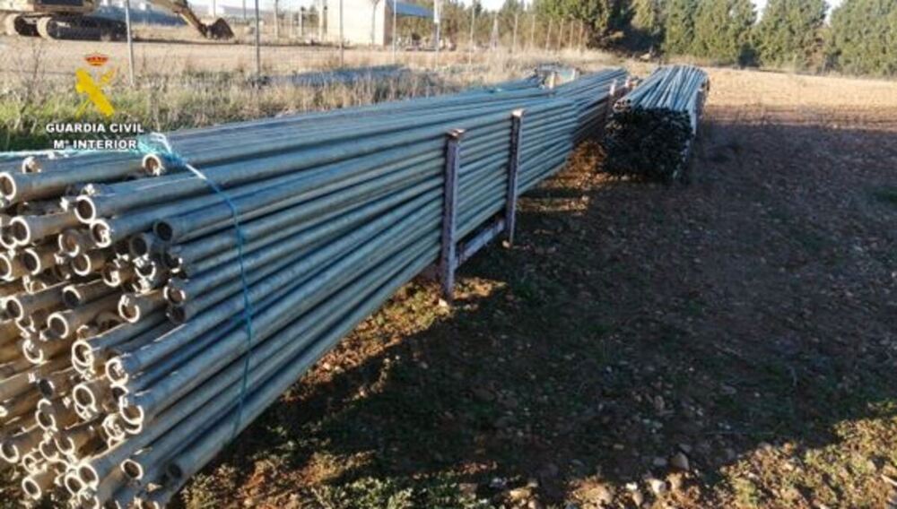 Tres detenidos por robar material agrícola en explotaciones