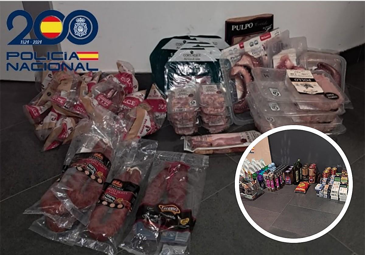 Detenido en Salamanca por robar gran cantidad de embutidos, ropa y otros productos valorados en 1.600 euros