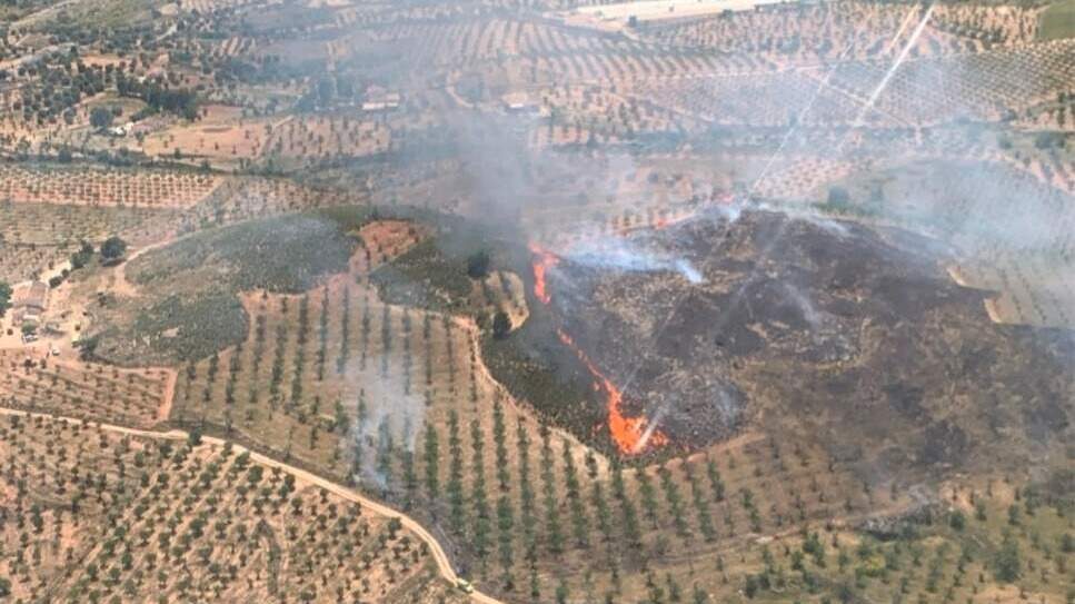 Extinto incendio forestal en Fontanares, Lorca: 6 hectáreas calcinadas