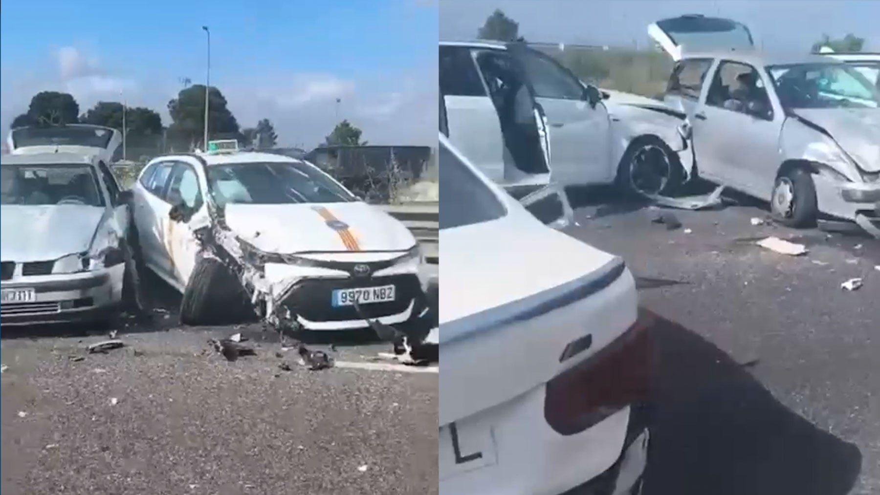 Impactante accidente de tráfico en la Ma-19 provoca caos y largas retenciones en Llucmajor
