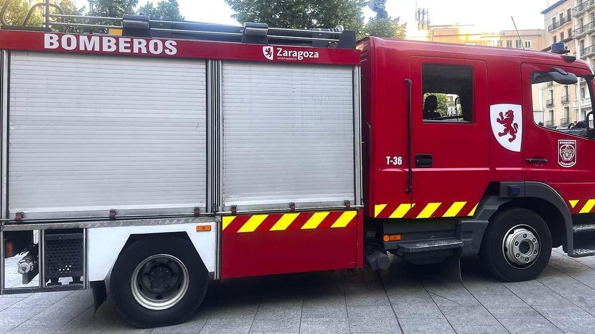 Un camión de bomberos, en una foto de archivo