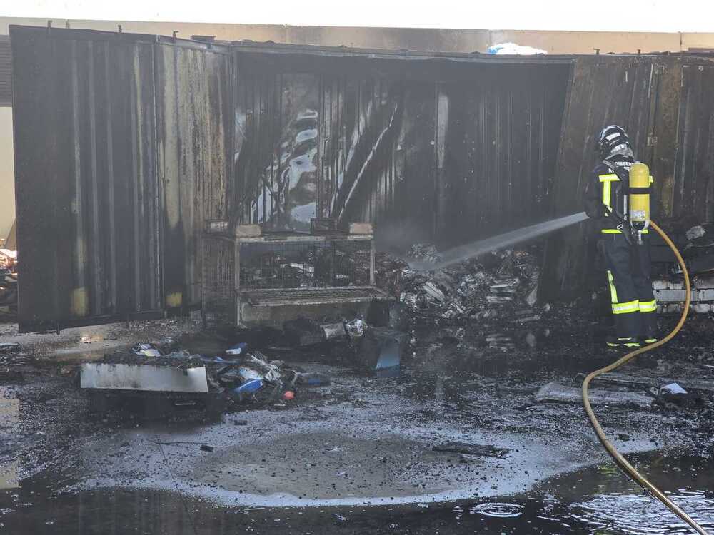 Extinguido un incendio en una nave del polígono de Hontoria