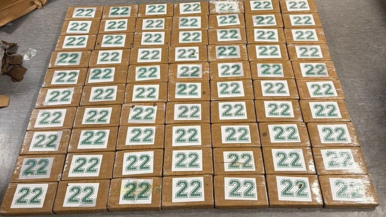 Incautados por la Guardia Civil 79 kilos de cocaína de gran pureza en Barajas