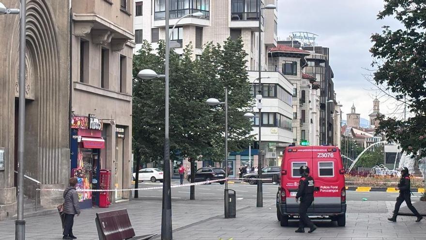 Desalojada la plaza de las Merindades de Pamplona por un maletín sospechoso