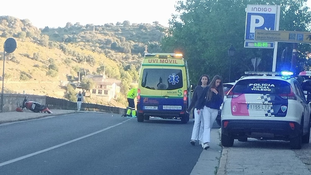 Herido un motorista en un accidente en la Cornisa