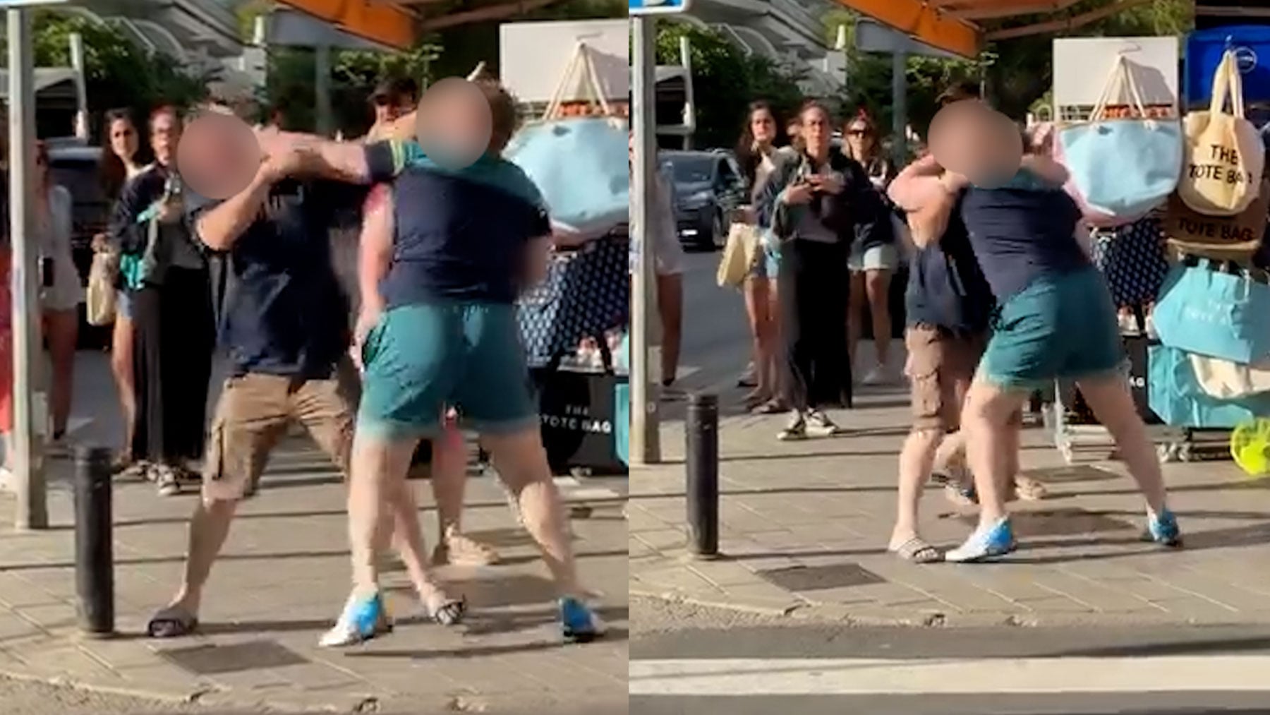 Escándalo en Magaluf: un británico deja noqueado a su padre en plena calle y se va a comer rollitos de primavera como si nada