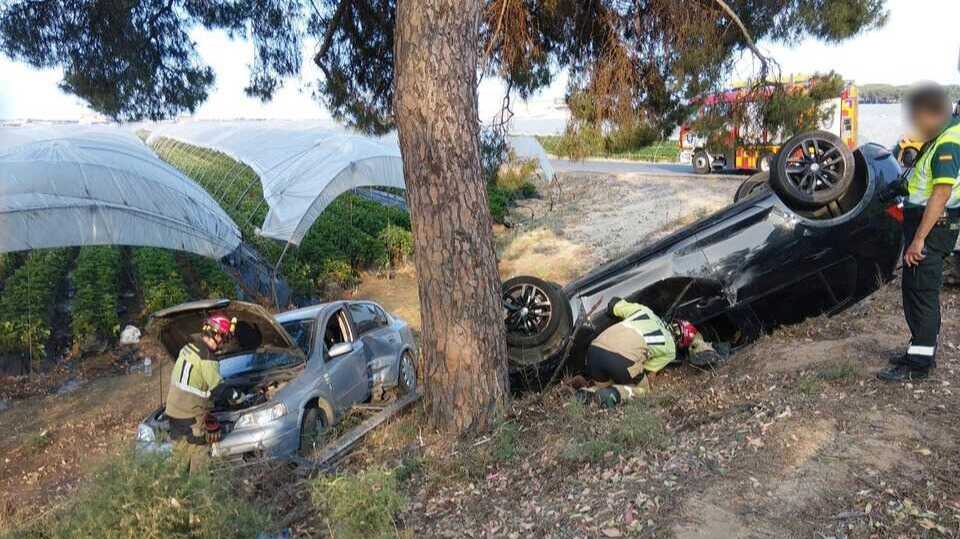Impactante accidente en la A-494: así quedaron los dos coches implicados