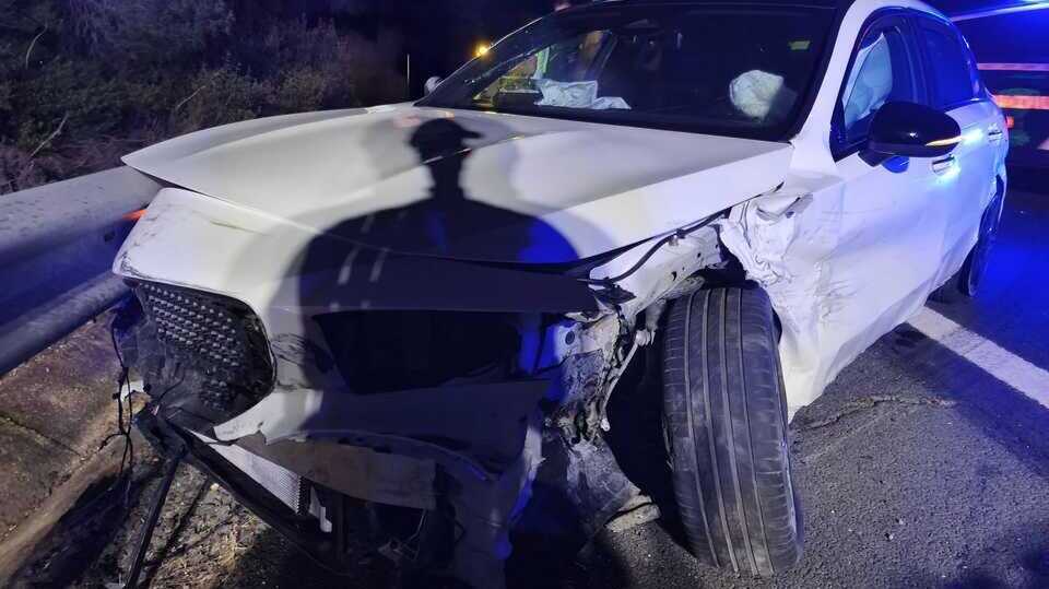 Accidente en la A-497: Así quedó el coche