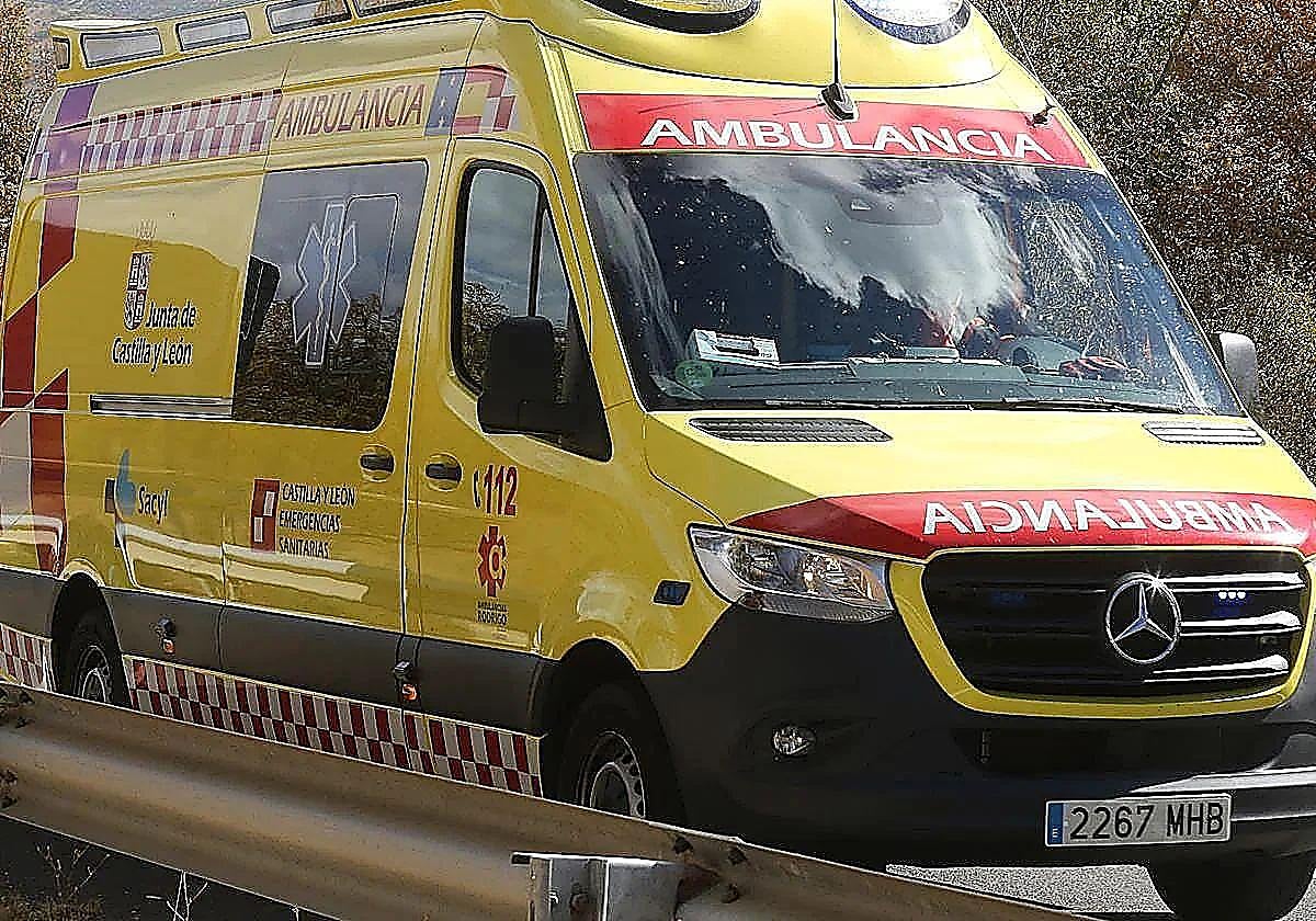 Accidente de tráfico en Quintanaortuño deja dos heridos atrapados en turismo volcado