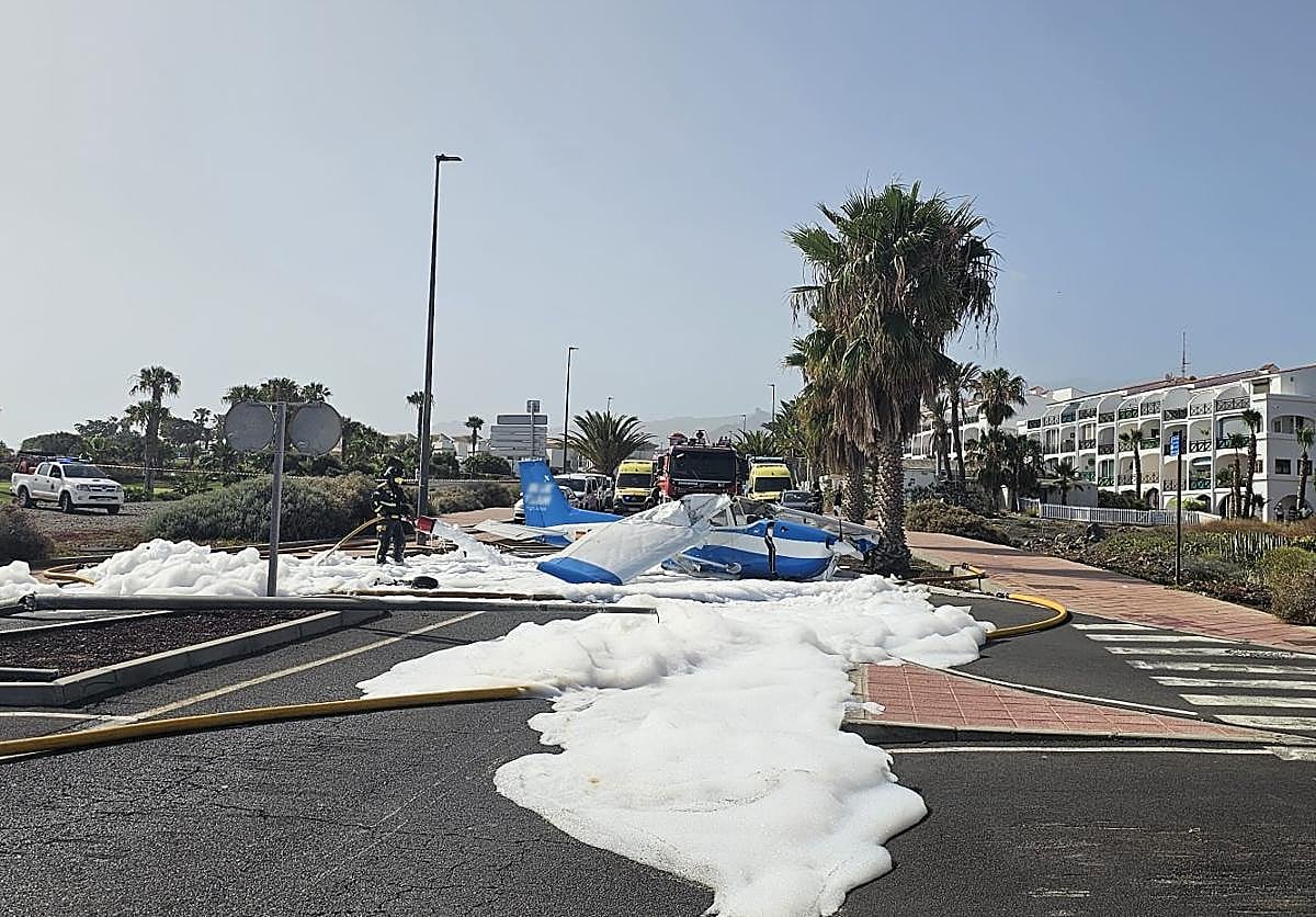 Una avioneta aterriza de emergencia en el sur de Tenerife