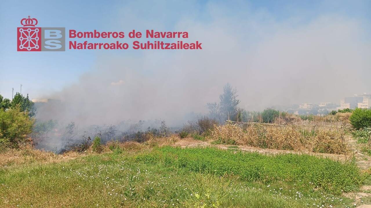 Los tres incendios que han puesto en alerta a los bomberos de Navarra durante la mañana de este miércoles