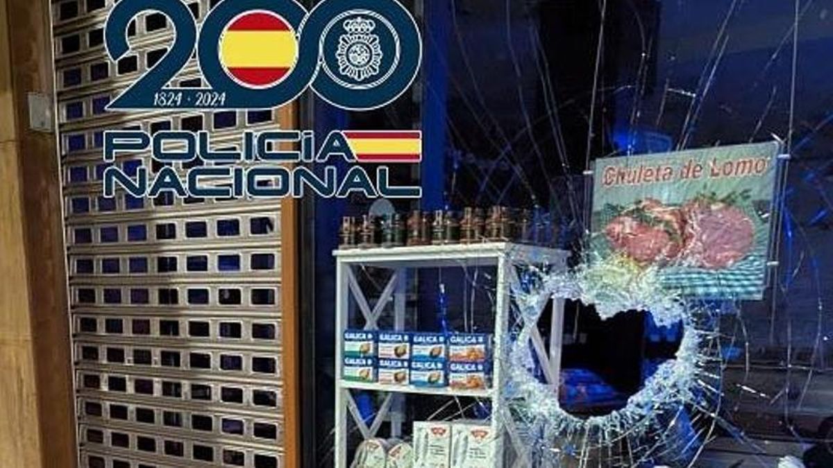 Establecimiento comercial de Ponferrada afectado por un intento de robo.