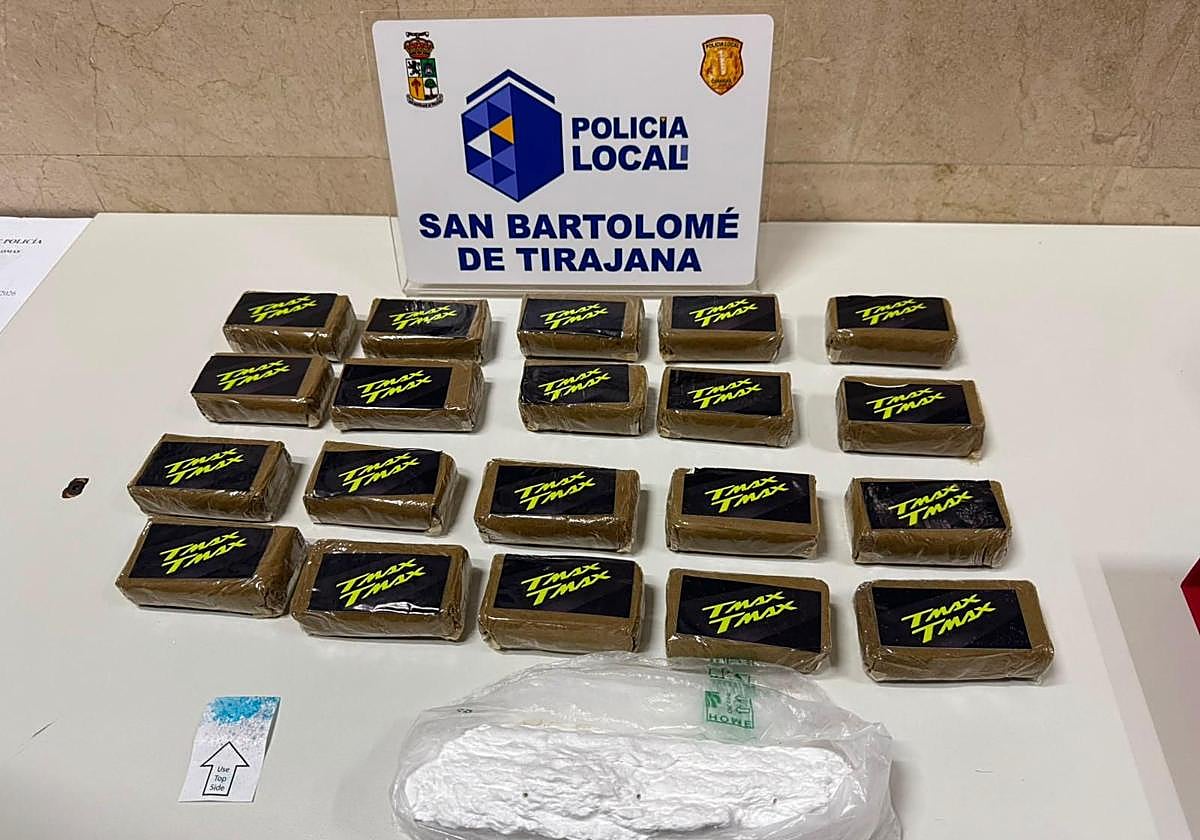 Detenido en San Bartolomé de Tirajana un hombre con más de dos kilos de drogas tras persecución policial