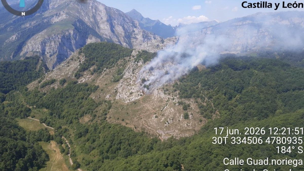 Incendio en el Parque Nacional de Picos de Europa