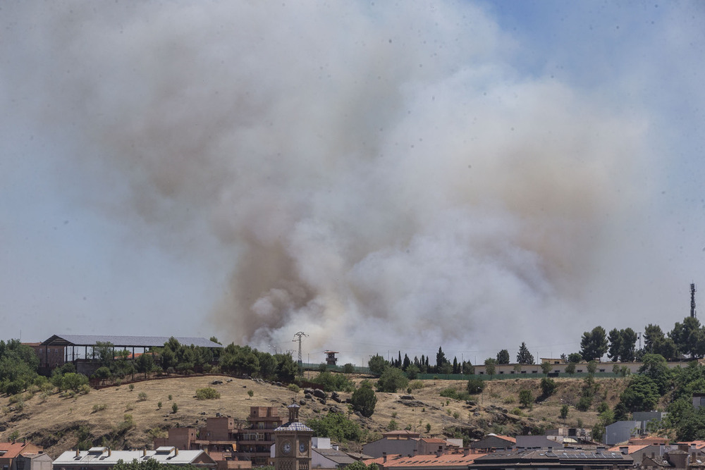 El incendio en la Academia de Infantería de Toledo ya ha sido extinguido tras afectar unas 200 hectáreas