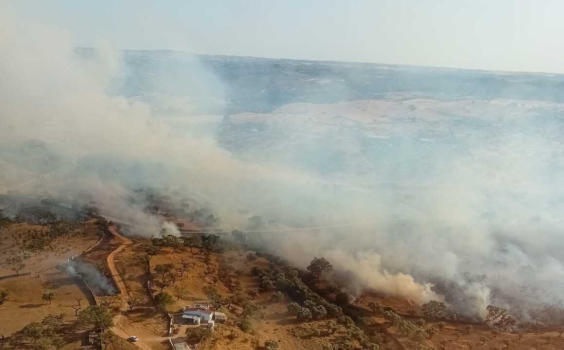 El incendio de Alosno queda estabilizado y pasa a fase de preemergencia