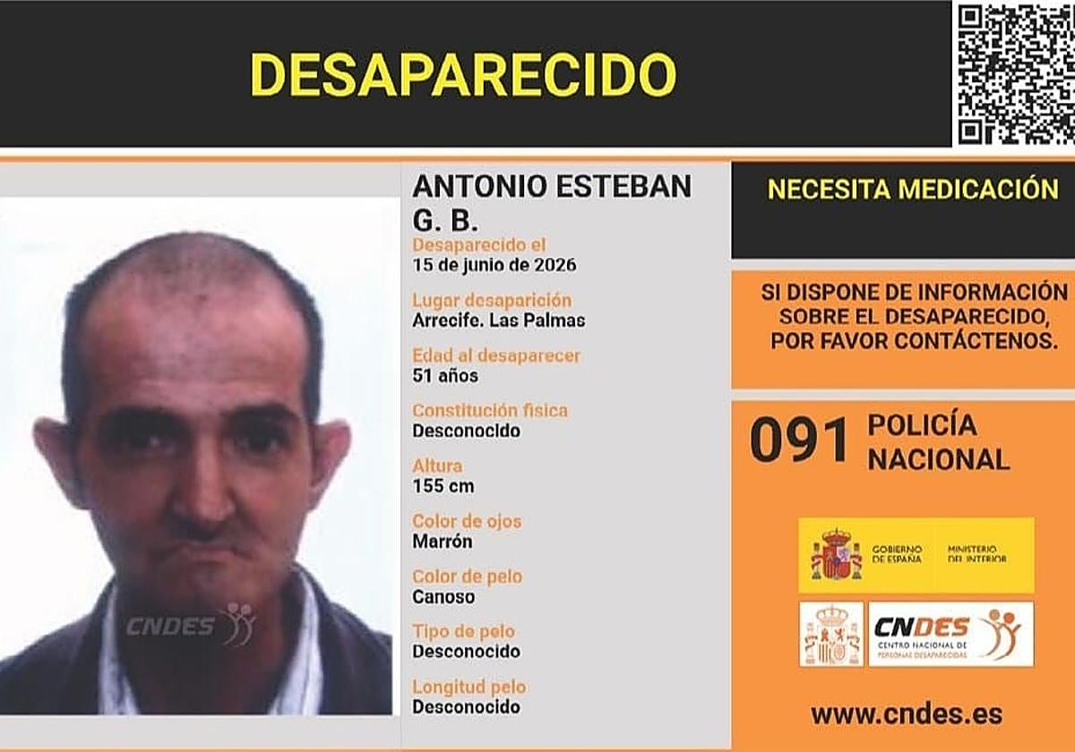 Encuentran con vida a Antonio Esteban, que había desaparecido en Lanzarote