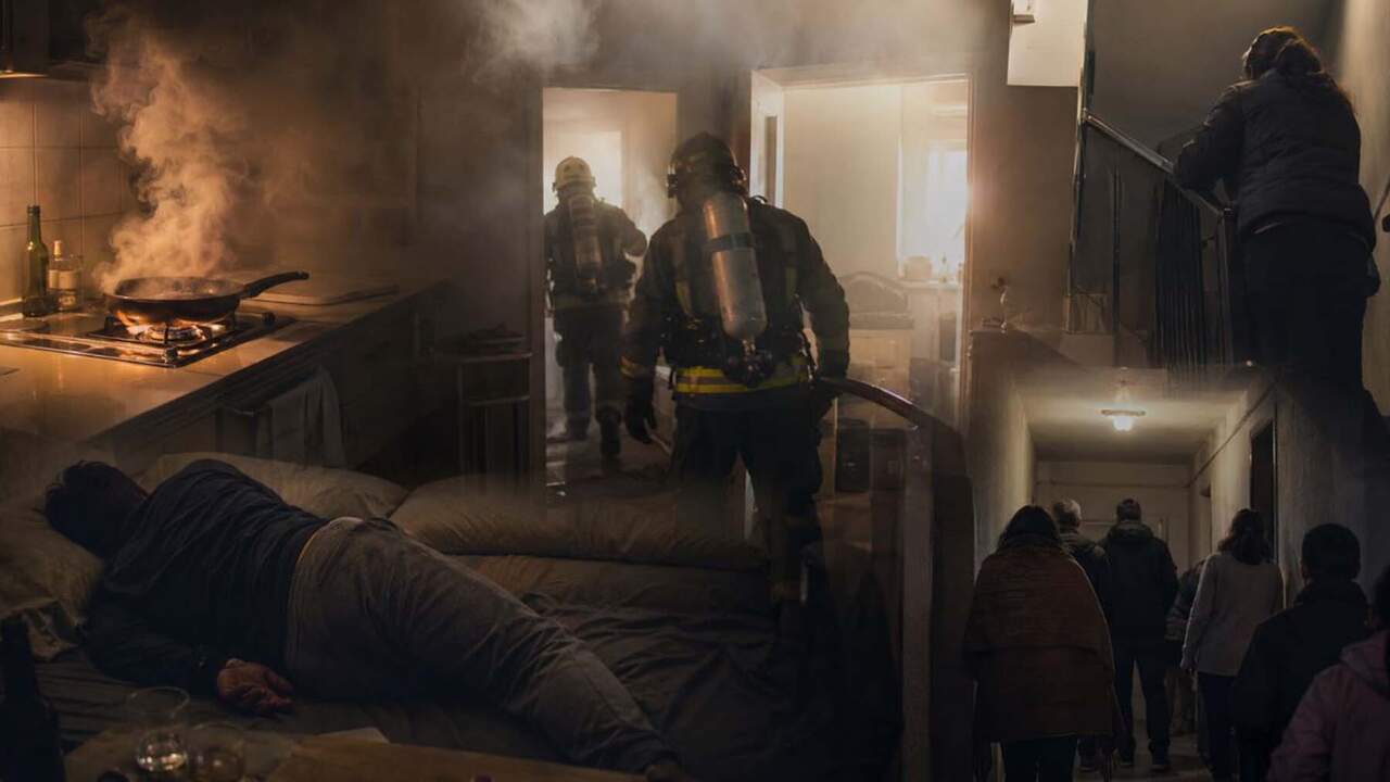 Un hombre borracho pone una sartén al fuego, se queda dormido y obliga a desalojar un bloque en Tudela