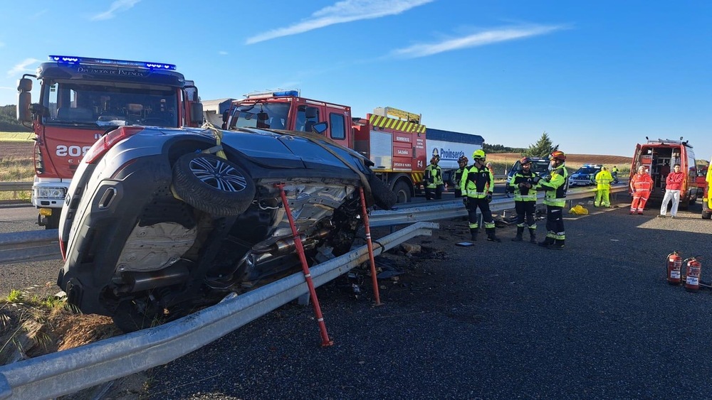 Trágico accidente en la A-67: mujer pierde la vida al salirse de la vía en Herrera