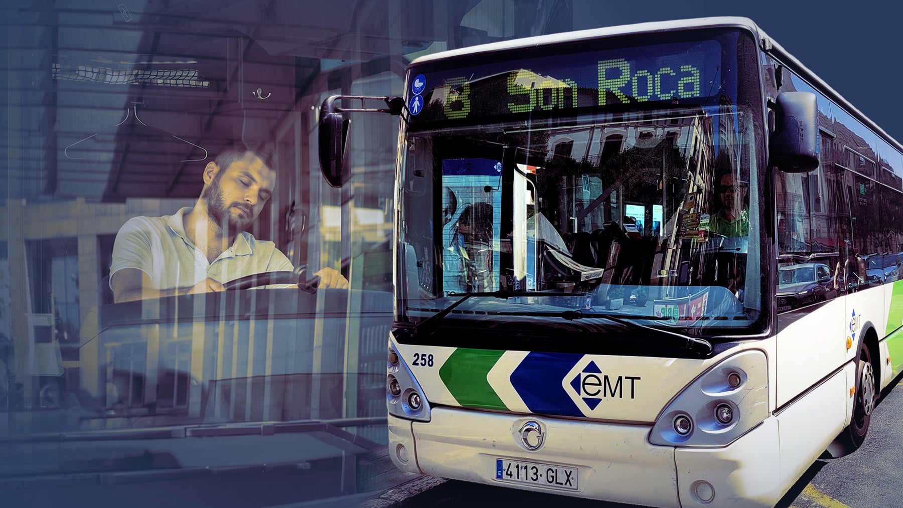El chófer de un bus de Palma se desmaya tras conducir varias horas con el aire acondicionado averiado