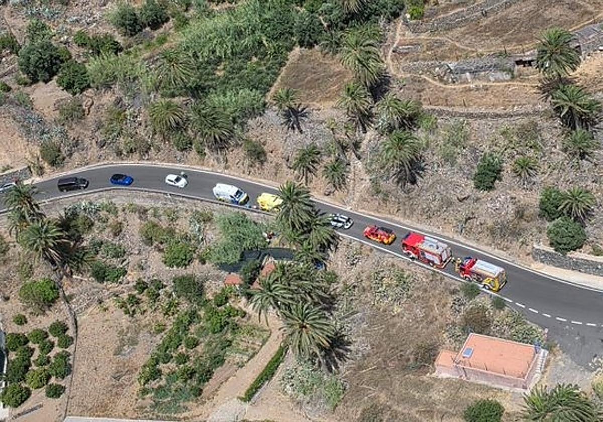 Ciclista herido de gravedad tras caída en Fataga, Gran Canaria
