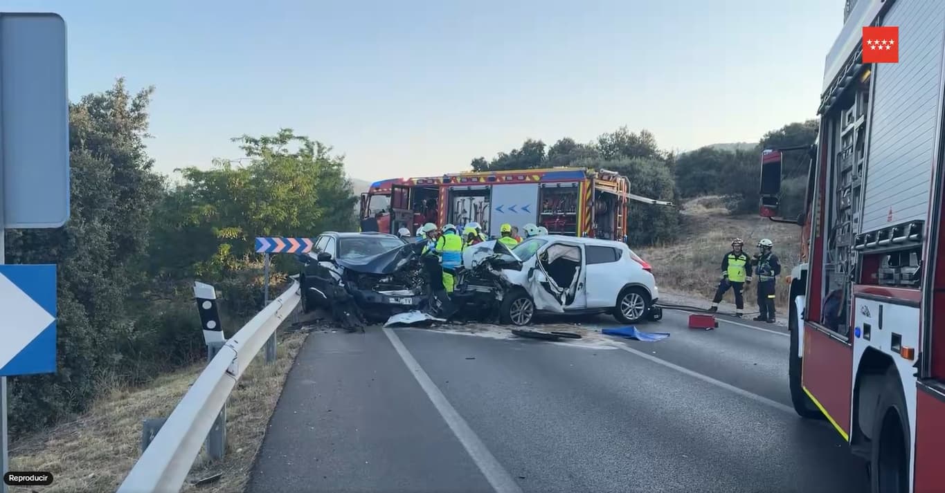 Dos conductores heridos por un accidente en M-601 en Villalba