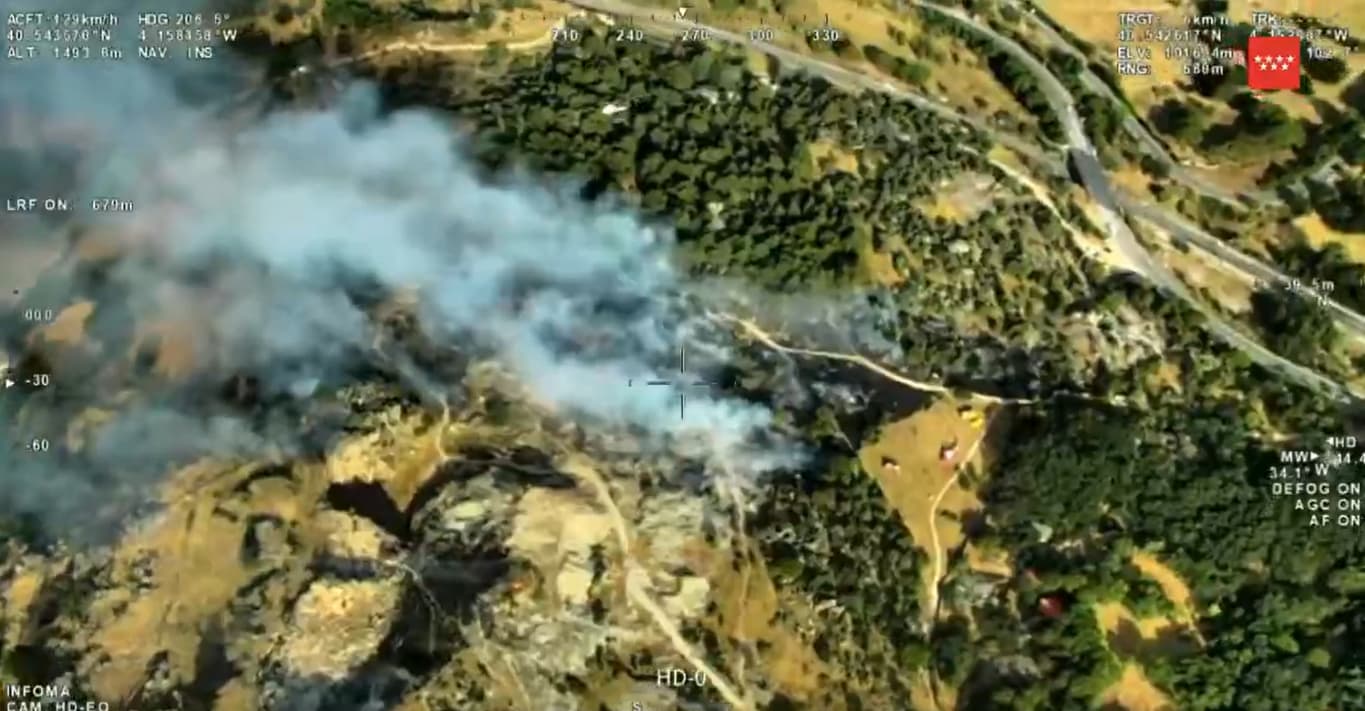 Estabilizado un incendio en las Canteras de Zarzalejo tras la intervención de 21 dotaciones de Bomberos