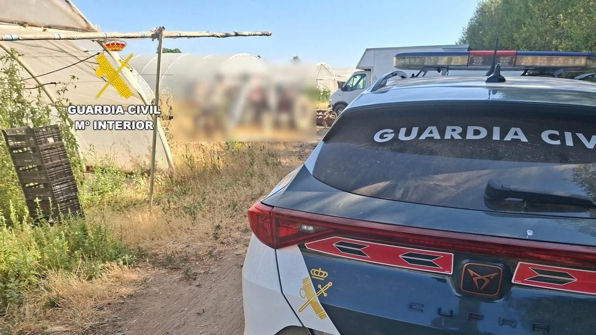 Patrulla de la Guardia Civil, en una intervención.