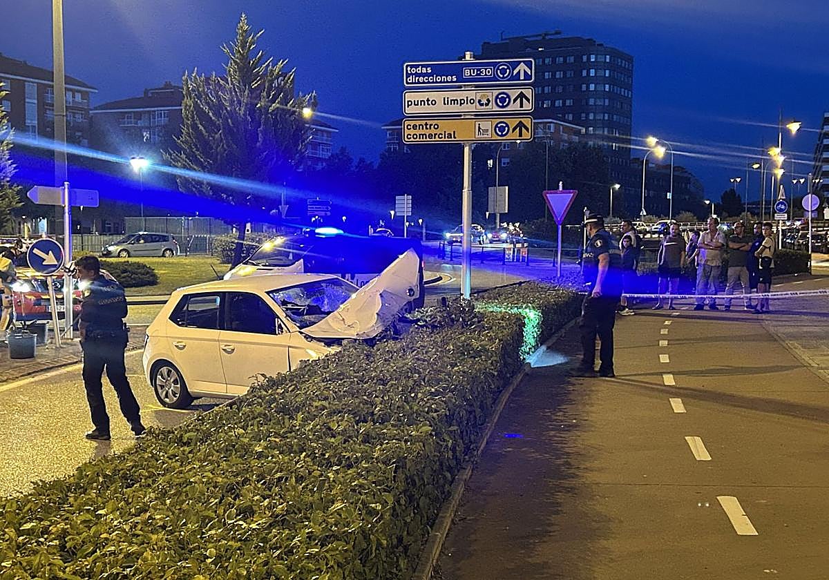 Excarcelan a un varón herido en un espectacular accidente en Burgos