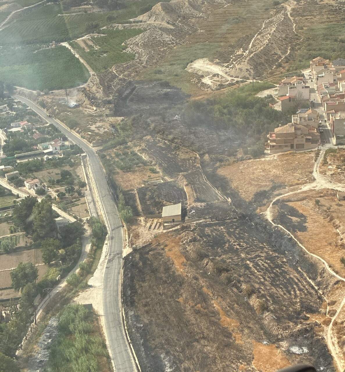 Superficie quemada en Cieza | Foto: 112