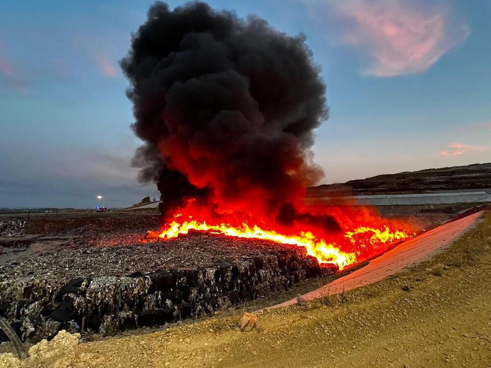 Incendio en el vertedero de Valladolid