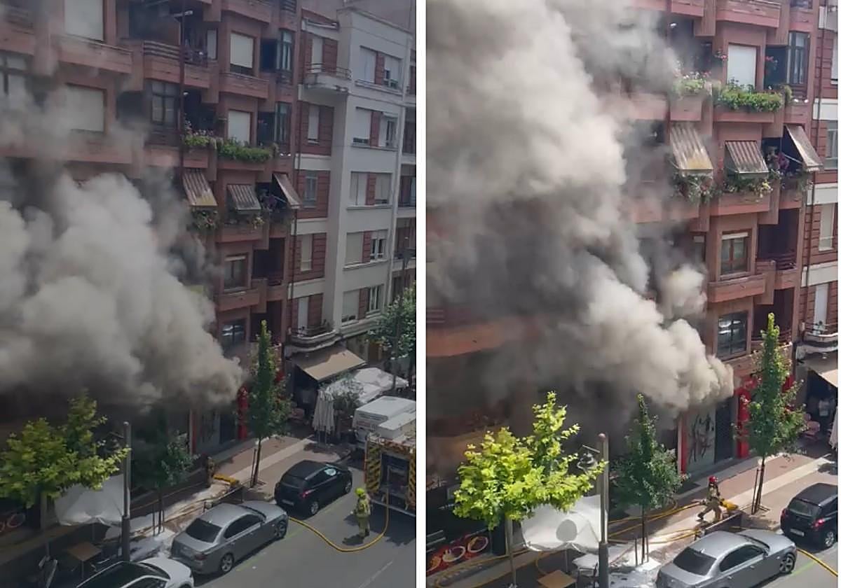 Un incendio destroza una joyería del centro de Logroño