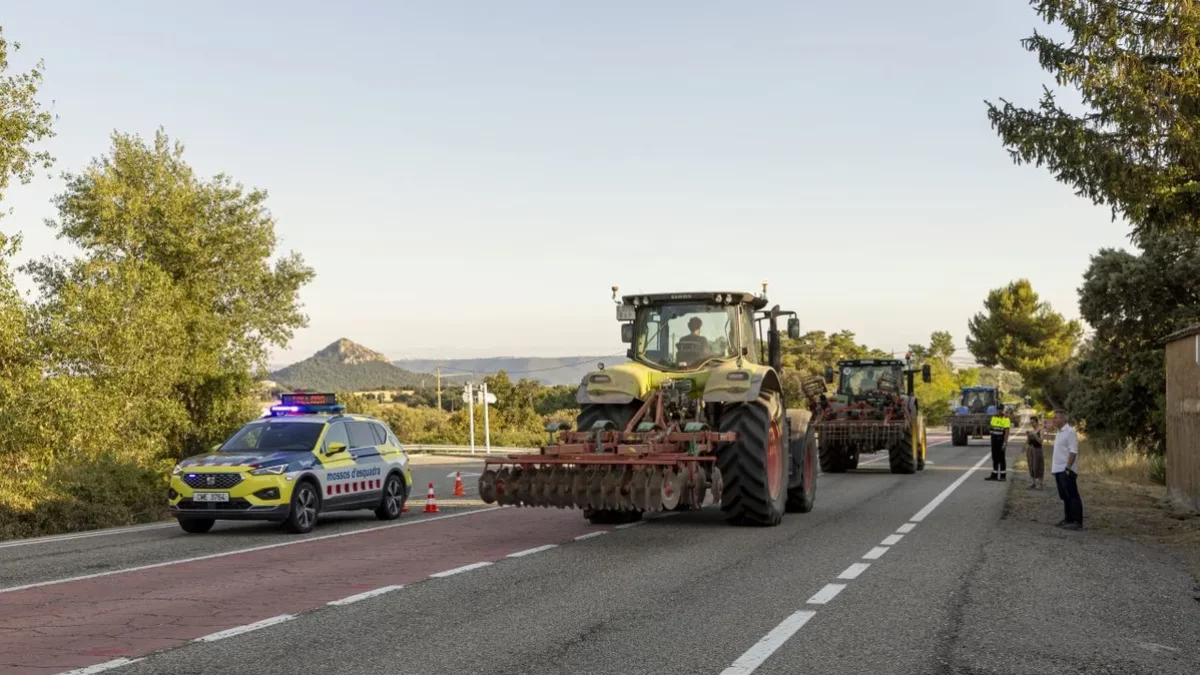 Incendio forestal en Artesa de Segre obliga a cortar carretera C-1412b y moviliza a más de una treintena de medios
