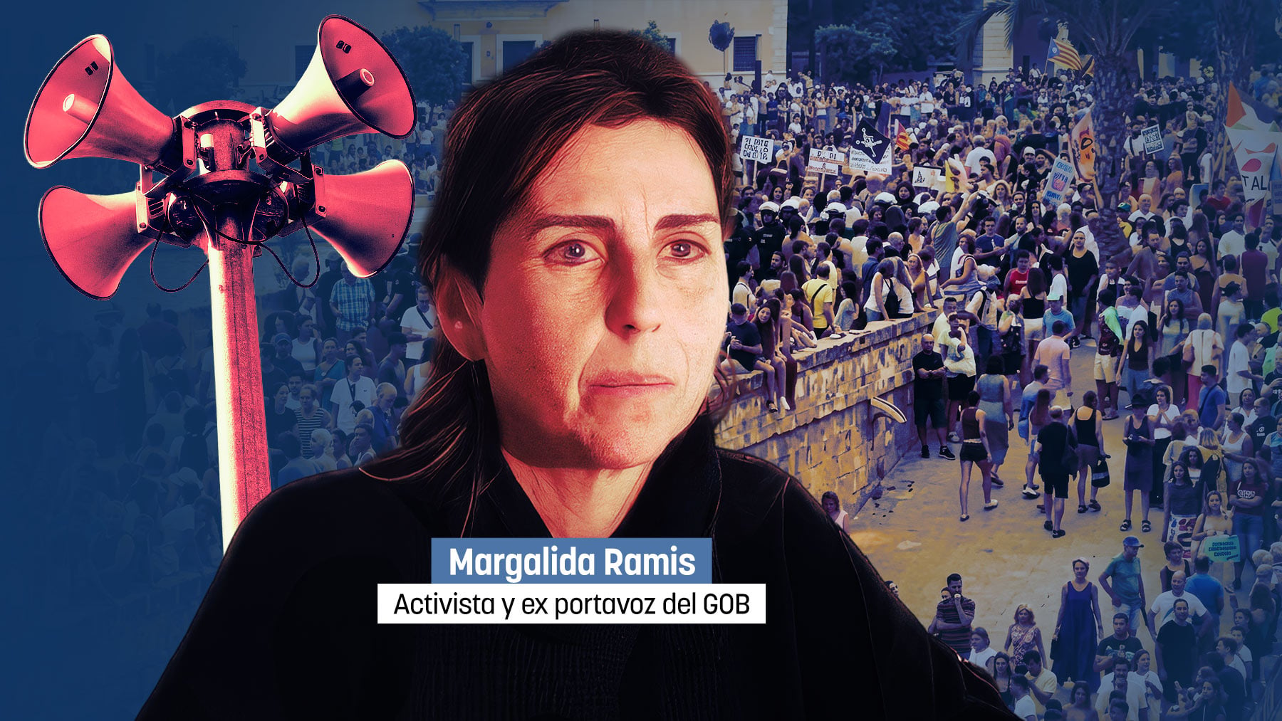 La Policía señala a Margalida Ramis, activista y ex portavoz del GOB, por lanzar el mensaje por megafonía que provocó un motín
