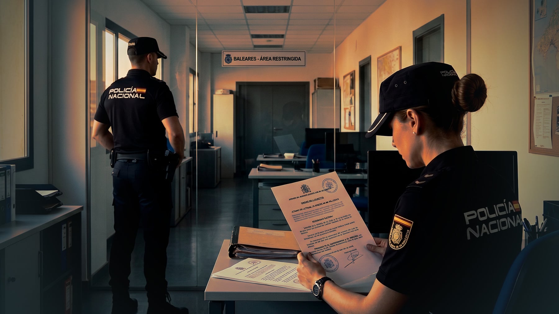 Orden de alejamiento y prohibición de comunicación a agente del Cuerpo Nacional de Policía por presunto delito de acoso y amenazas.