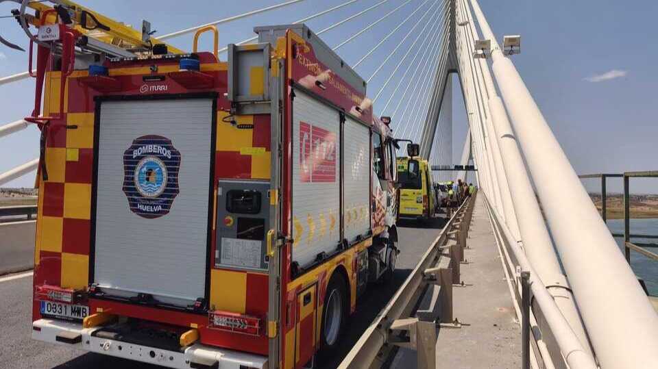 Impactante accidente el Puente de Guadiana: cuatro vehículos implicados y tres heridos