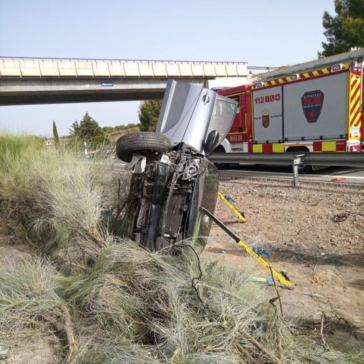 Una mujer de 77 años herida tras sufrir un accidente de tráfico en la autovía RM-15