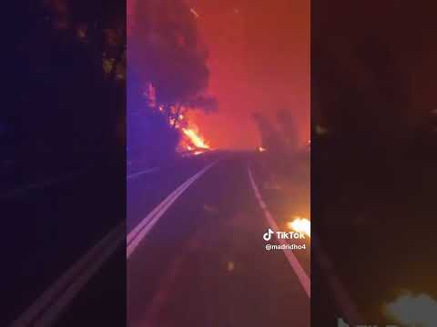 El v&iacute;deo m&aacute;s impactante del incendio de Madrid. Fuente: Tiktok de madridho4