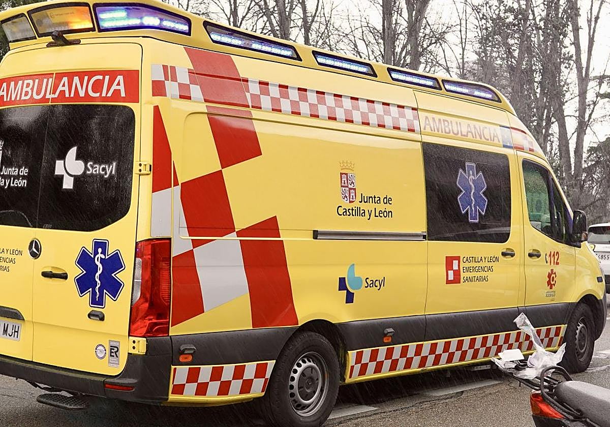 Herido un motorista al caerse con su vehículo en una carretera provincial de Burgos