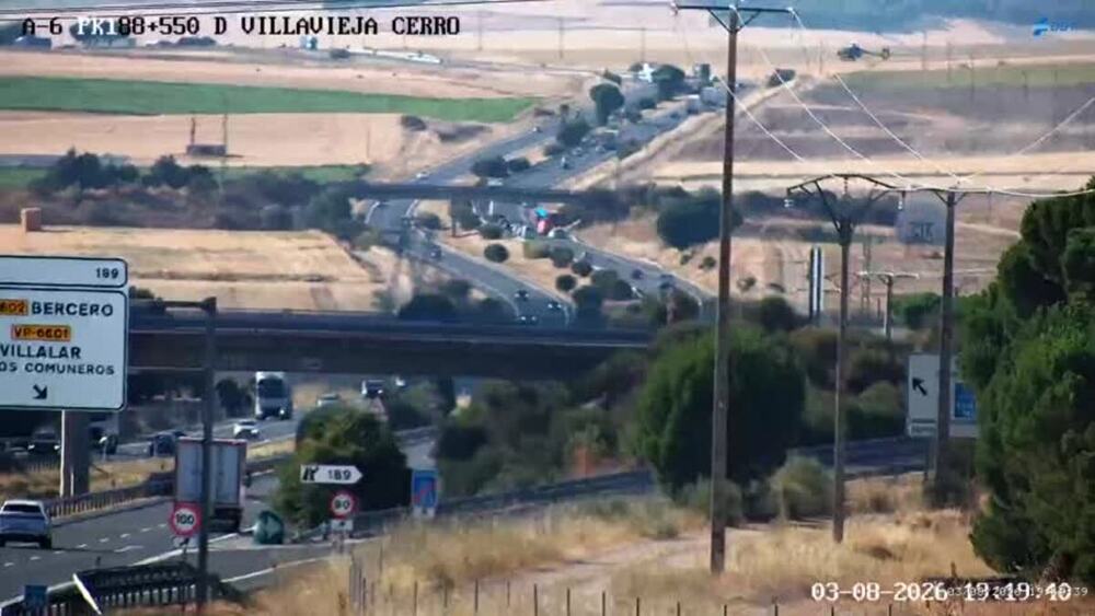 Varios heridos en una colisión en la A-6 en Bercero