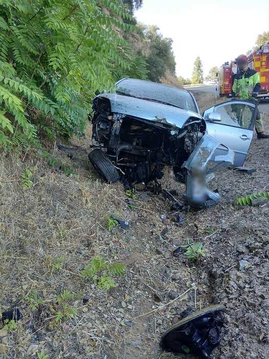 Así quedó el vehículo tras el accidente. Fuente: SAB