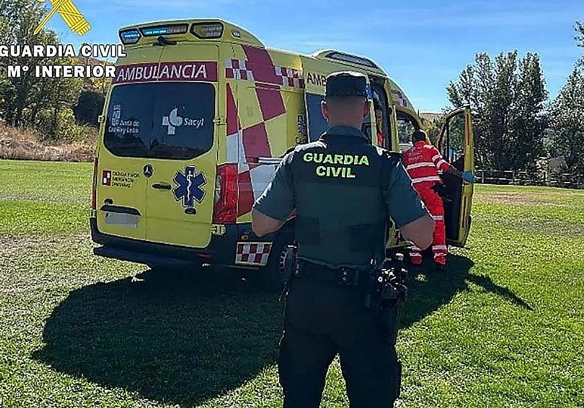 Herido un hombre en un aparatoso accidente con vueltas de campana en la provincia de Burgos