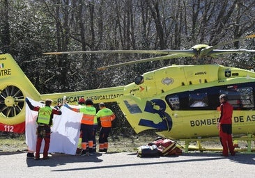 Trasladado en helicóptero un varón tras caer con su moto en Alaraz